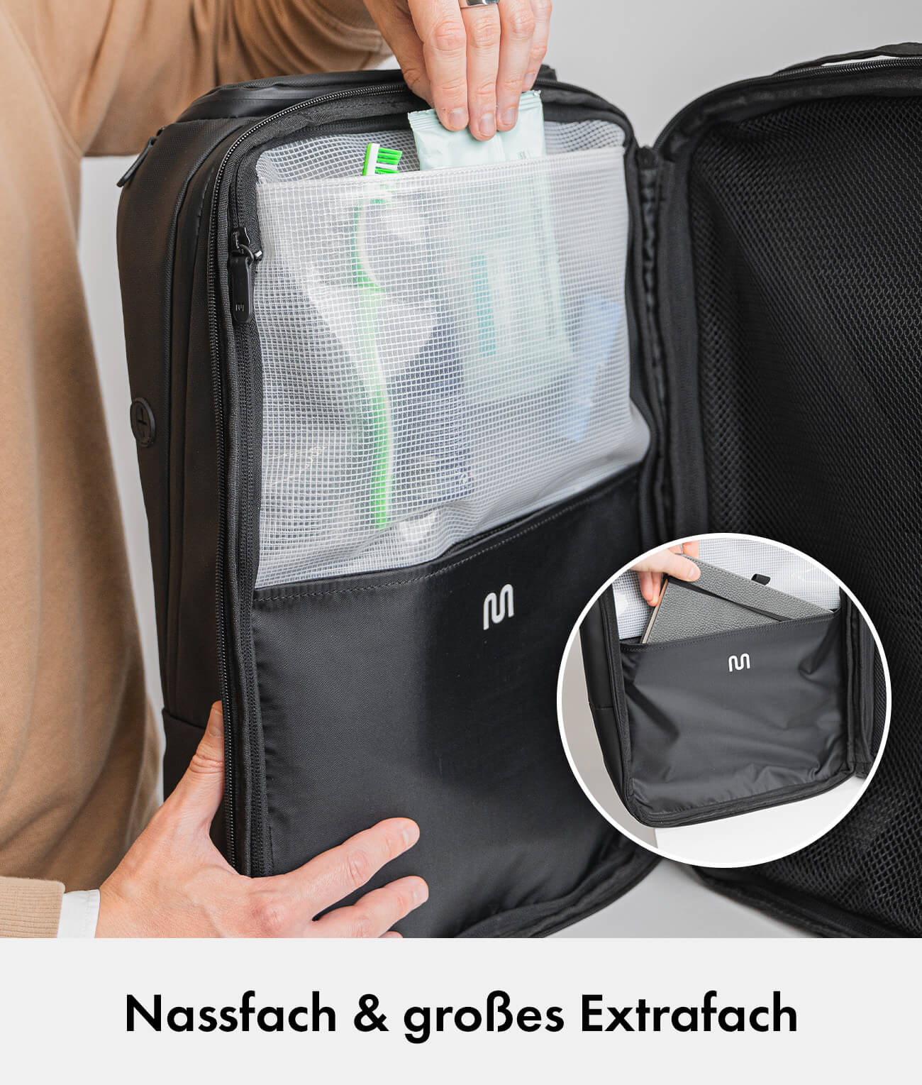 Pro Travel Bundle L – Travel Backpack Pro + Packing Cubes + Toiletry Bag + Tech Organizer