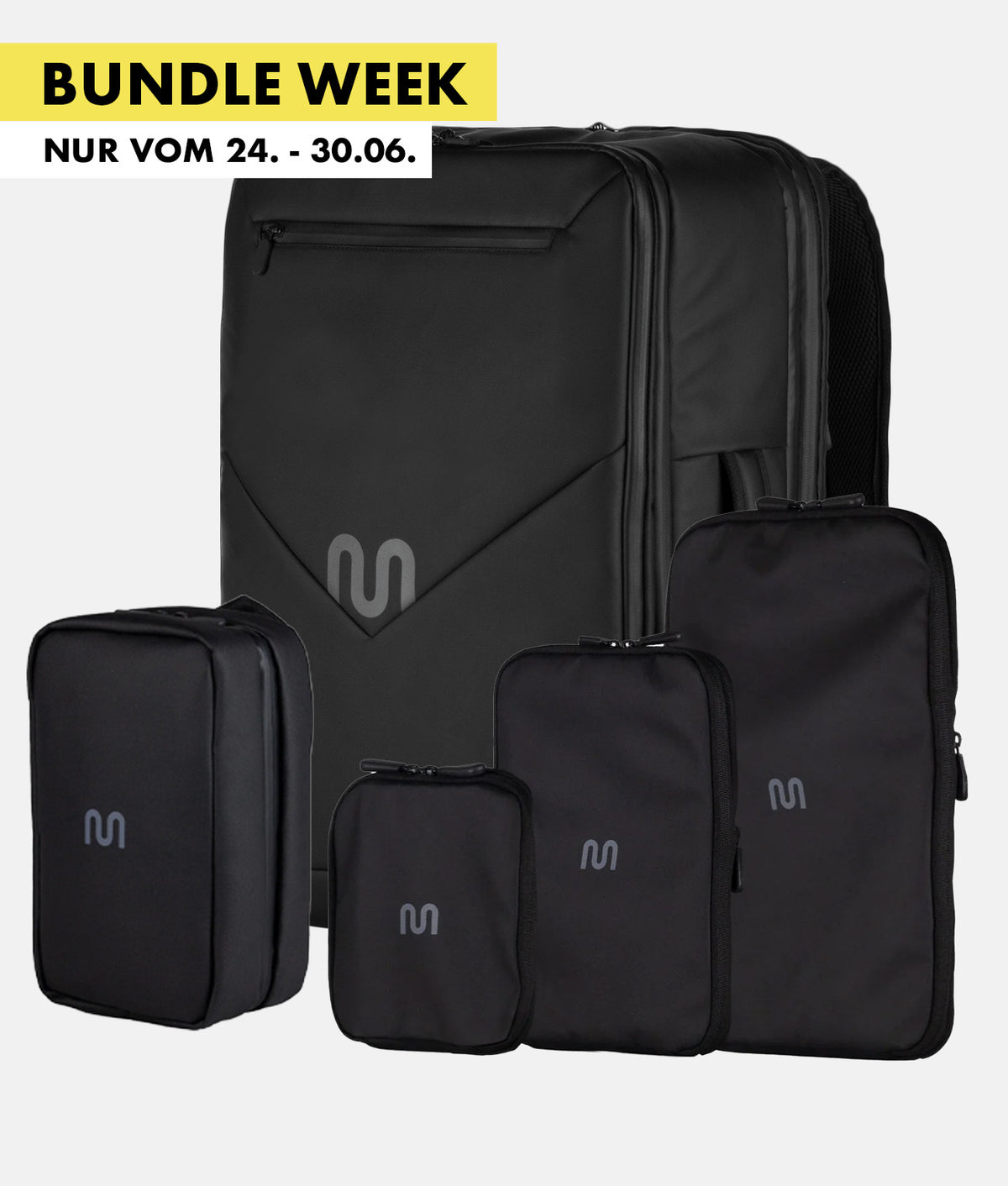 Travel Backpack Ultimate + Packing Cubes + Toiletry Bag (Bundle Week)